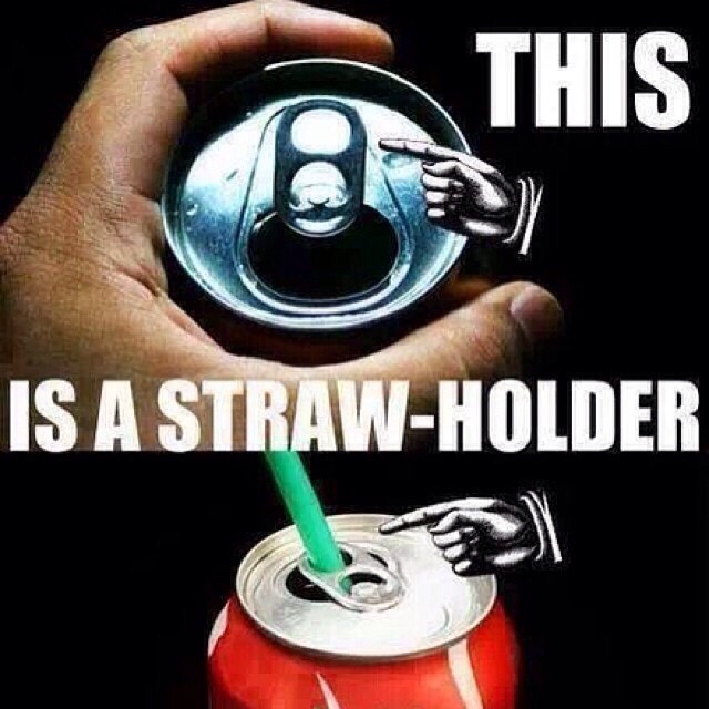 Turn The Tab On Your Soda Can Around To Make A Straw Holder Trusper
